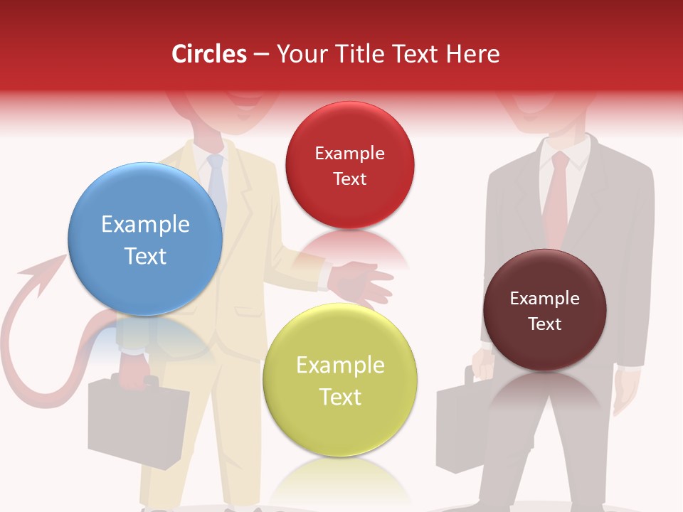 A Man In A Business Suit Talking To Another Man PowerPoint Template