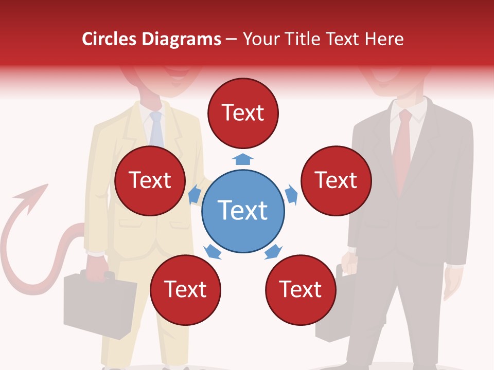 A Man In A Business Suit Talking To Another Man PowerPoint Template