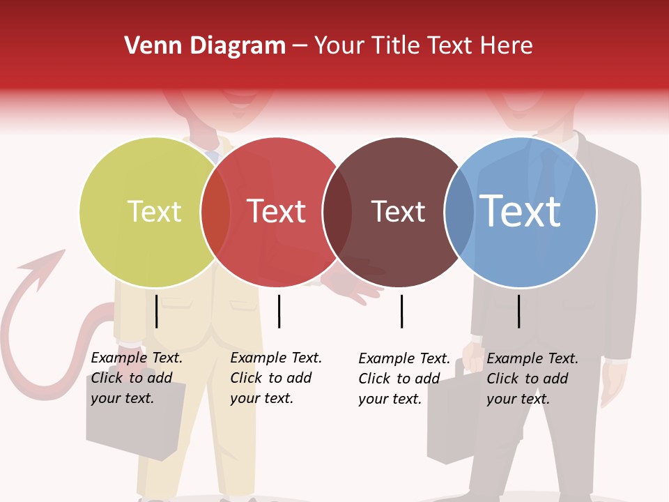 A Man In A Business Suit Talking To Another Man PowerPoint Template