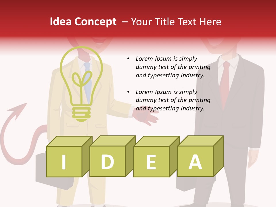 A Man In A Business Suit Talking To Another Man PowerPoint Template