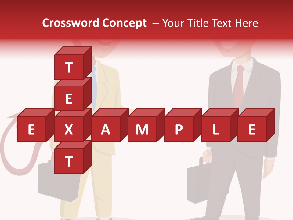 A Man In A Business Suit Talking To Another Man PowerPoint Template