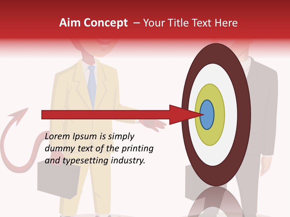 A Man In A Business Suit Talking To Another Man PowerPoint Template