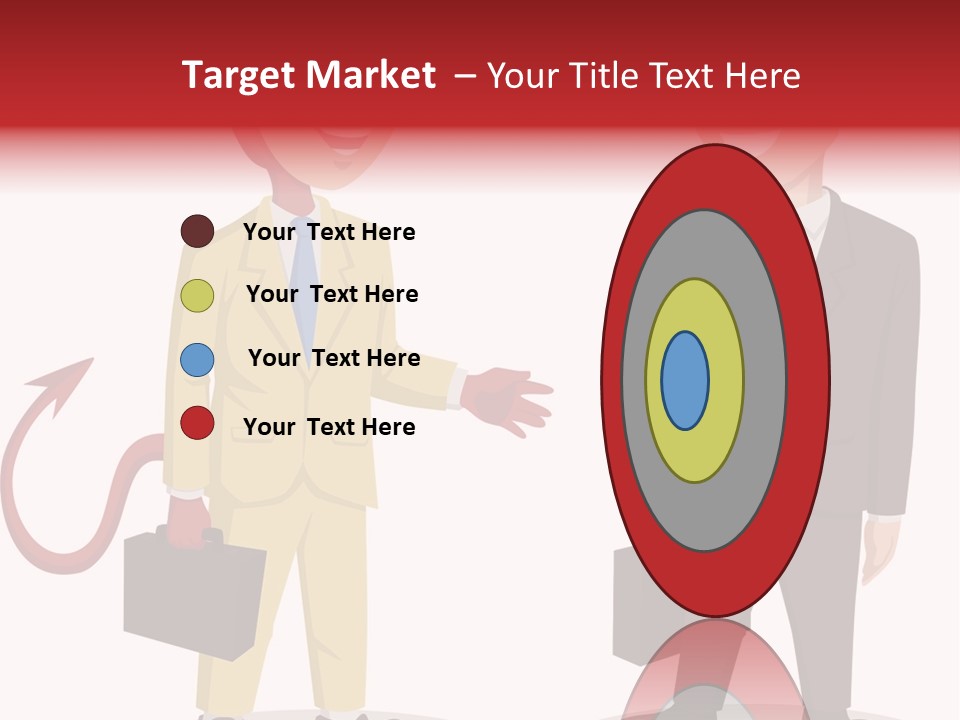 A Man In A Business Suit Talking To Another Man PowerPoint Template