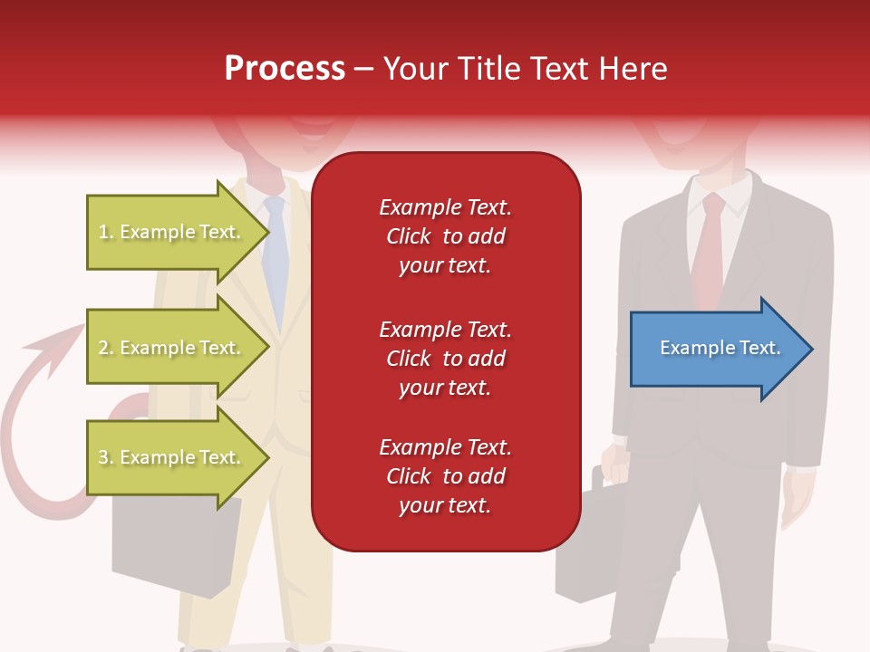 A Man In A Business Suit Talking To Another Man PowerPoint Template