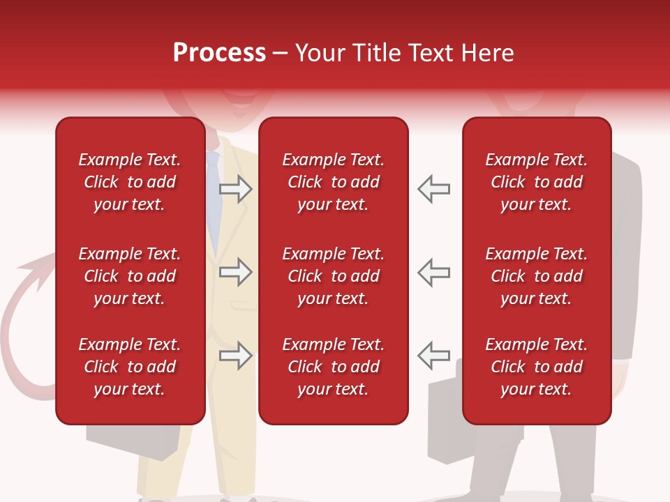 A Man In A Business Suit Talking To Another Man PowerPoint Template