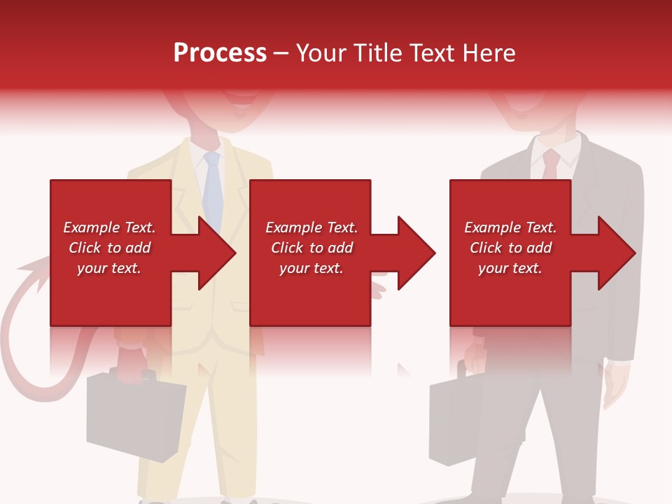 A Man In A Business Suit Talking To Another Man PowerPoint Template