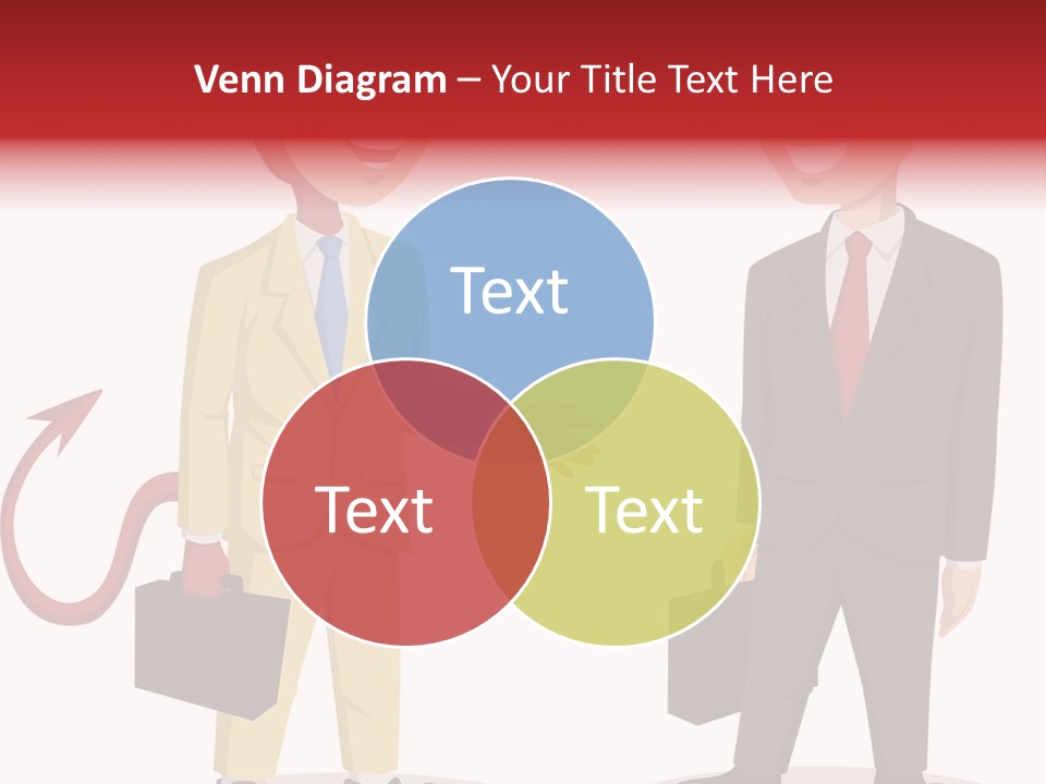 A Man In A Business Suit Talking To Another Man PowerPoint Template