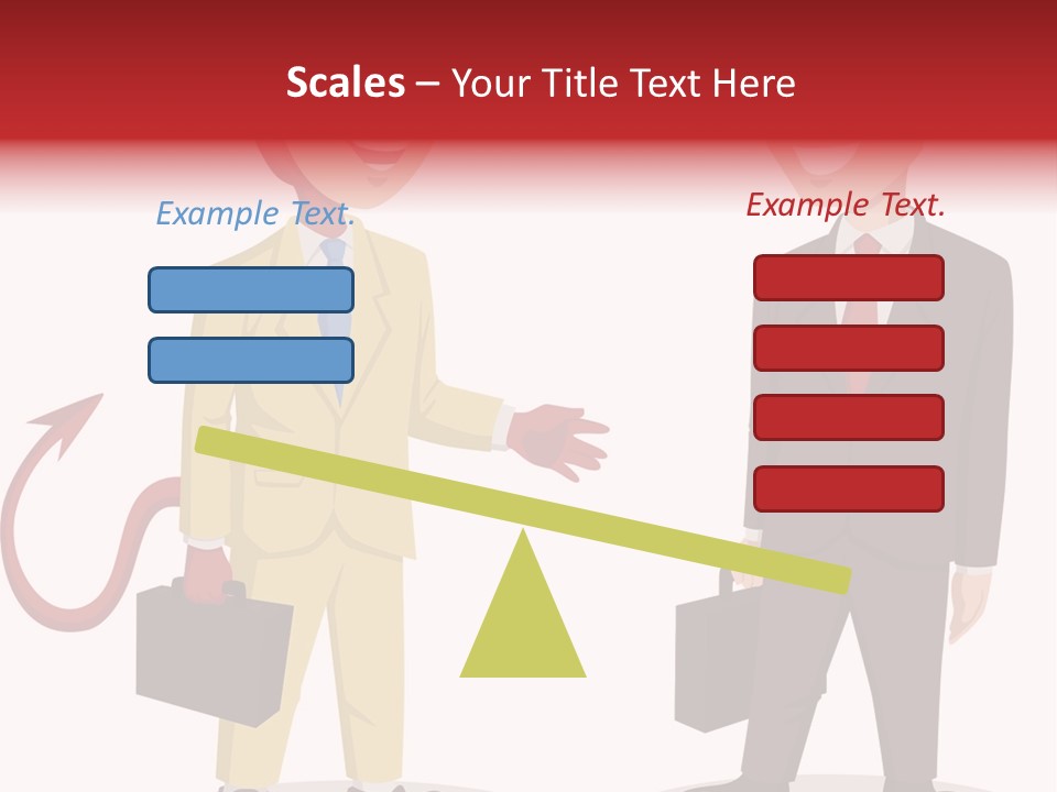 A Man In A Business Suit Talking To Another Man PowerPoint Template