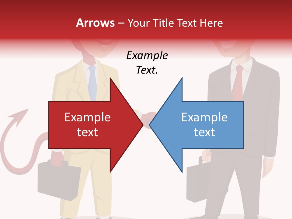 A Man In A Business Suit Talking To Another Man PowerPoint Template