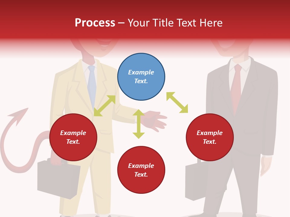 A Man In A Business Suit Talking To Another Man PowerPoint Template