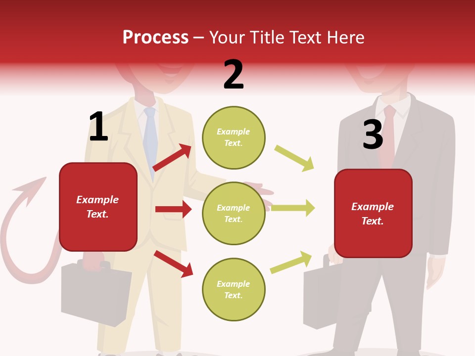 A Man In A Business Suit Talking To Another Man PowerPoint Template