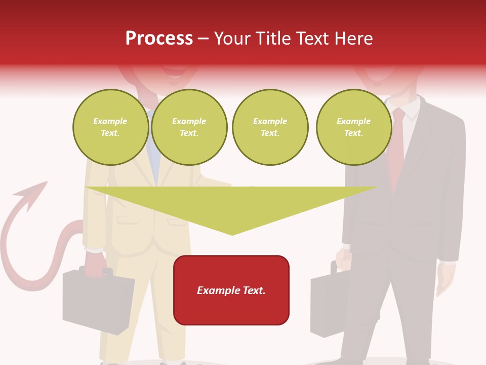 A Man In A Business Suit Talking To Another Man PowerPoint Template