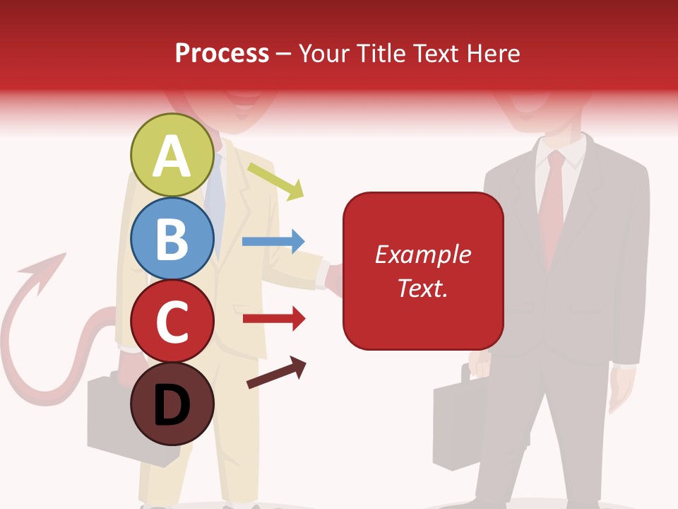 A Man In A Business Suit Talking To Another Man PowerPoint Template