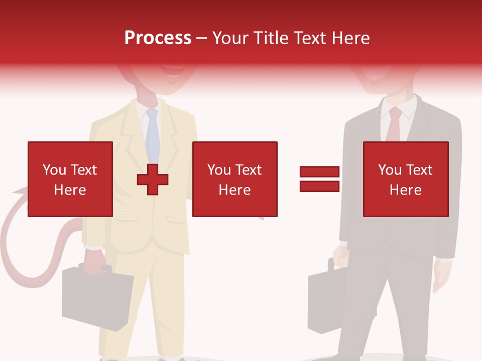 A Man In A Business Suit Talking To Another Man PowerPoint Template