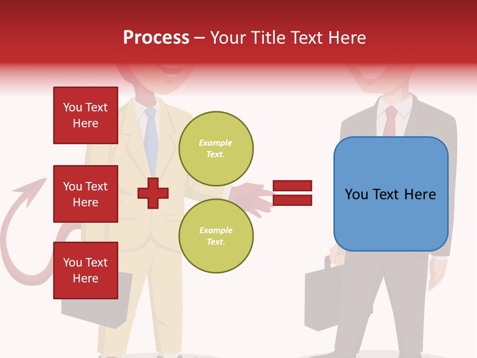 A Man In A Business Suit Talking To Another Man PowerPoint Template