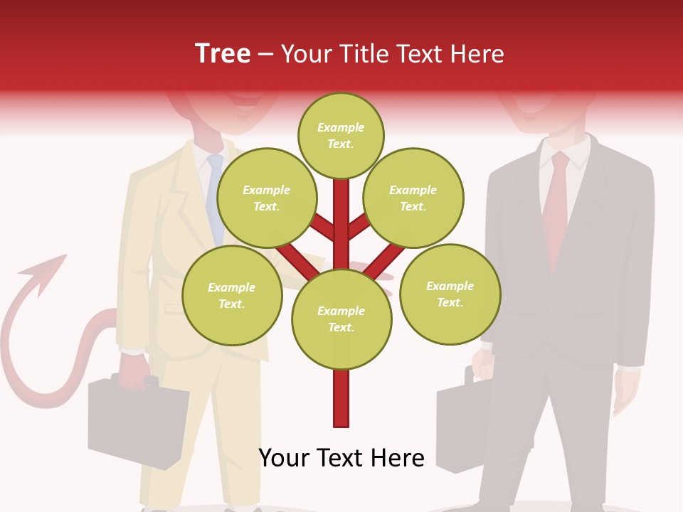 A Man In A Business Suit Talking To Another Man PowerPoint Template