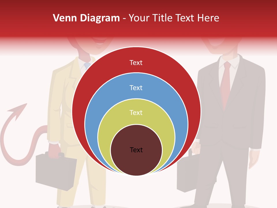 A Man In A Business Suit Talking To Another Man PowerPoint Template