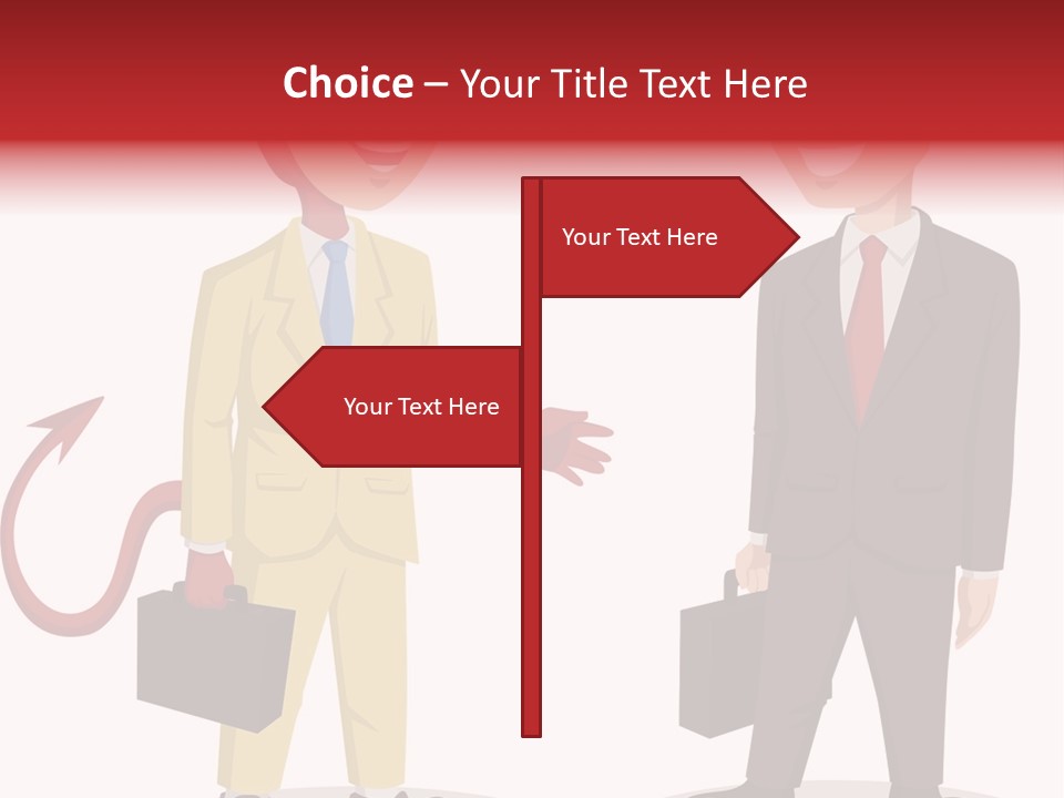 A Man In A Business Suit Talking To Another Man PowerPoint Template