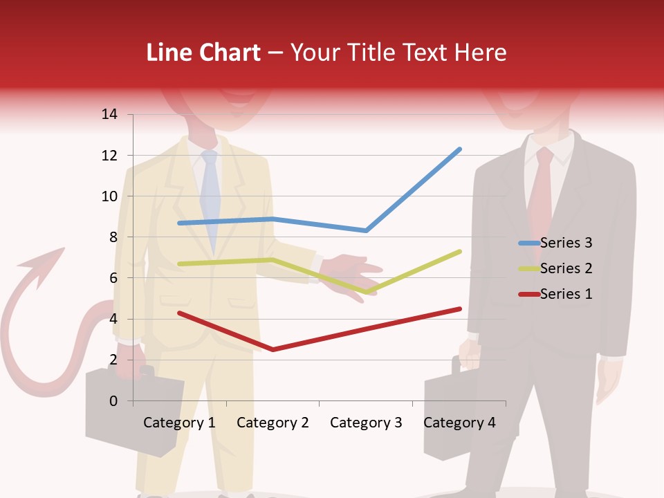 A Man In A Business Suit Talking To Another Man PowerPoint Template