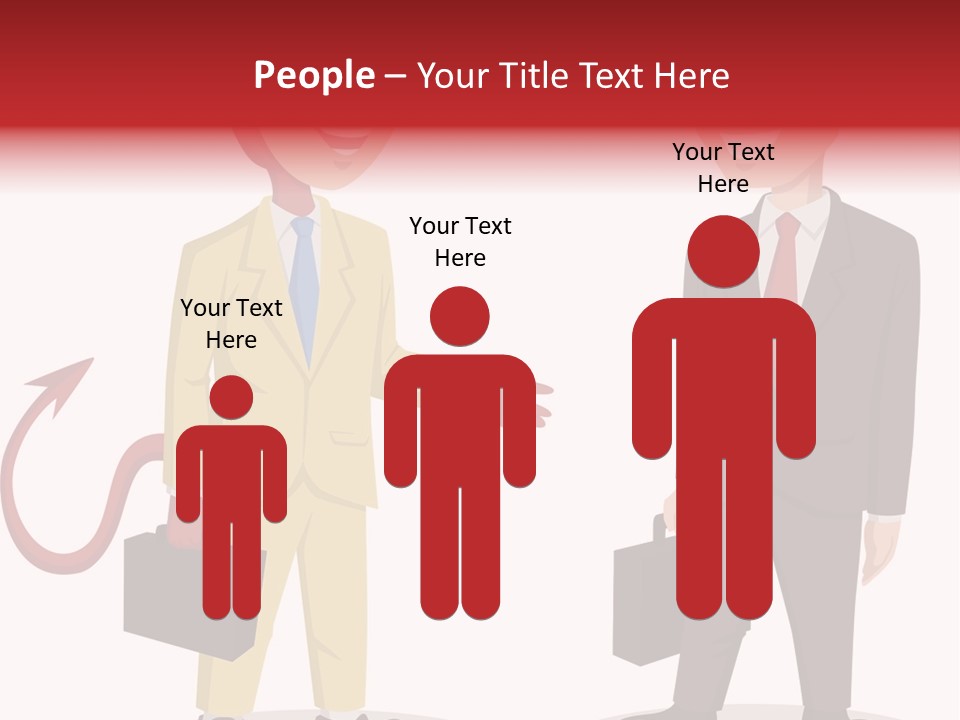 A Man In A Business Suit Talking To Another Man PowerPoint Template