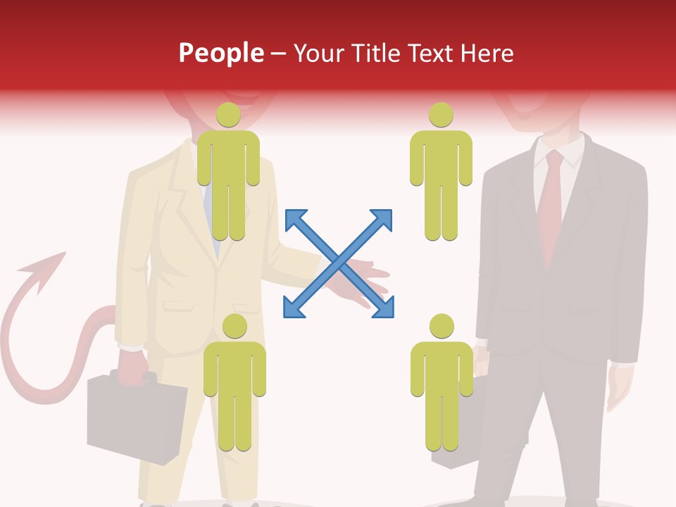 A Man In A Business Suit Talking To Another Man PowerPoint Template