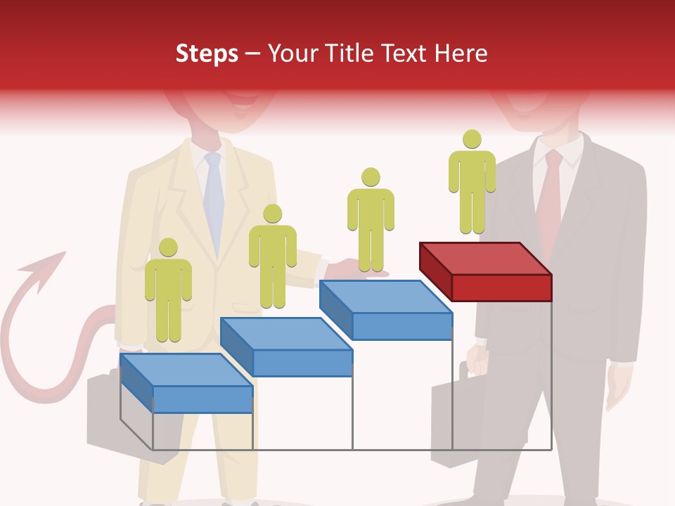 A Man In A Business Suit Talking To Another Man PowerPoint Template