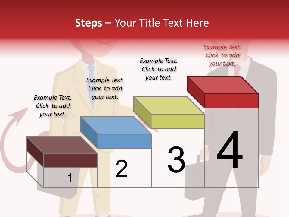 A Man In A Business Suit Talking To Another Man PowerPoint Template