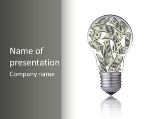 Economy Lightbulb White PowerPoint Template