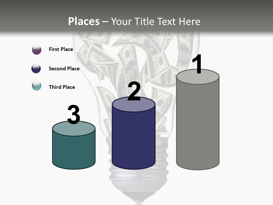 Economy Lightbulb White PowerPoint Template