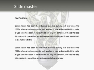 Economy Lightbulb White PowerPoint Template