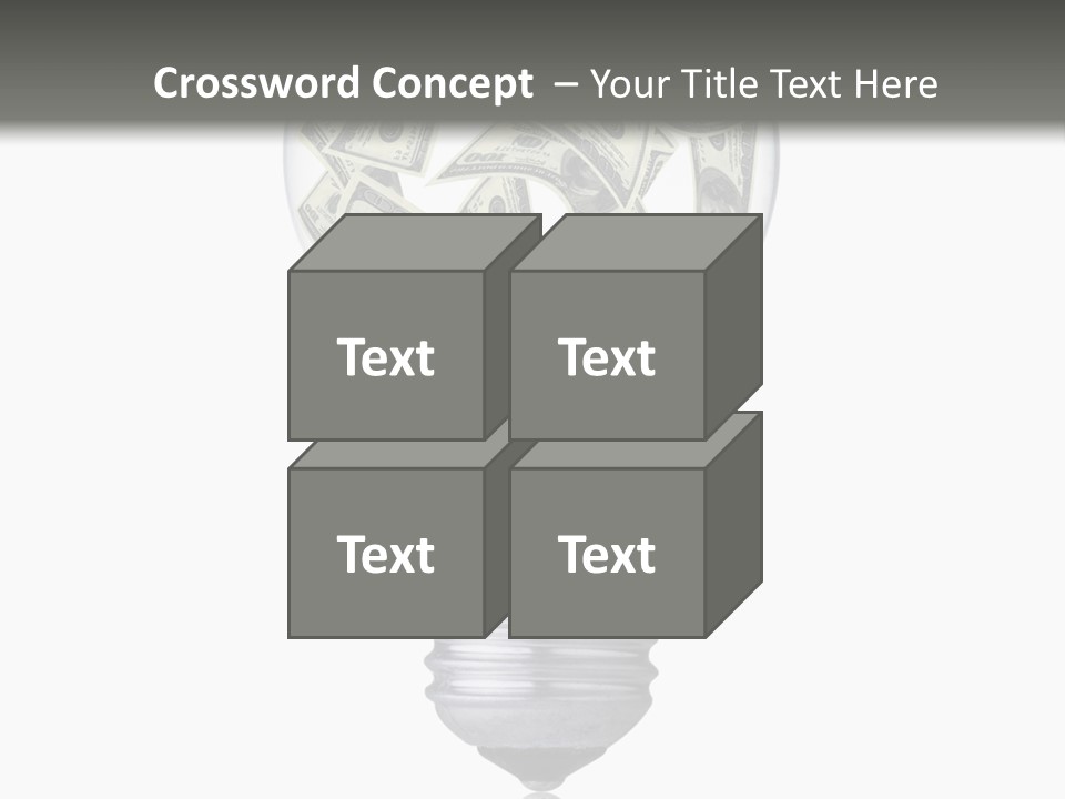 Economy Lightbulb White PowerPoint Template