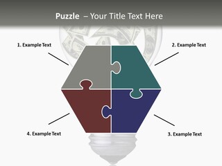 Economy Lightbulb White PowerPoint Template