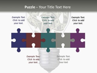 Economy Lightbulb White PowerPoint Template