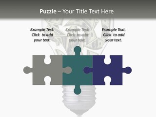 Economy Lightbulb White PowerPoint Template