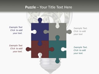 Economy Lightbulb White PowerPoint Template