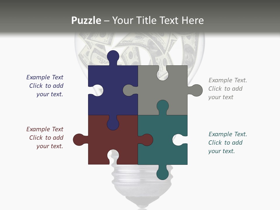 Economy Lightbulb White PowerPoint Template