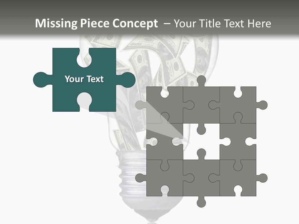 Economy Lightbulb White PowerPoint Template