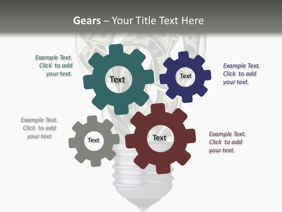 Economy Lightbulb White PowerPoint Template