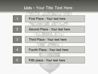 Economy Lightbulb White PowerPoint Template