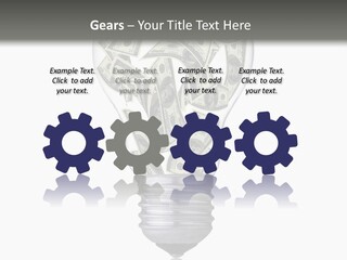 Economy Lightbulb White PowerPoint Template