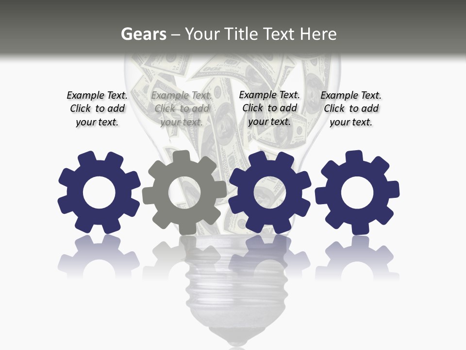 Economy Lightbulb White PowerPoint Template