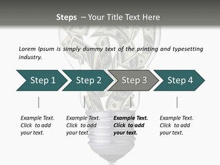 Economy Lightbulb White PowerPoint Template