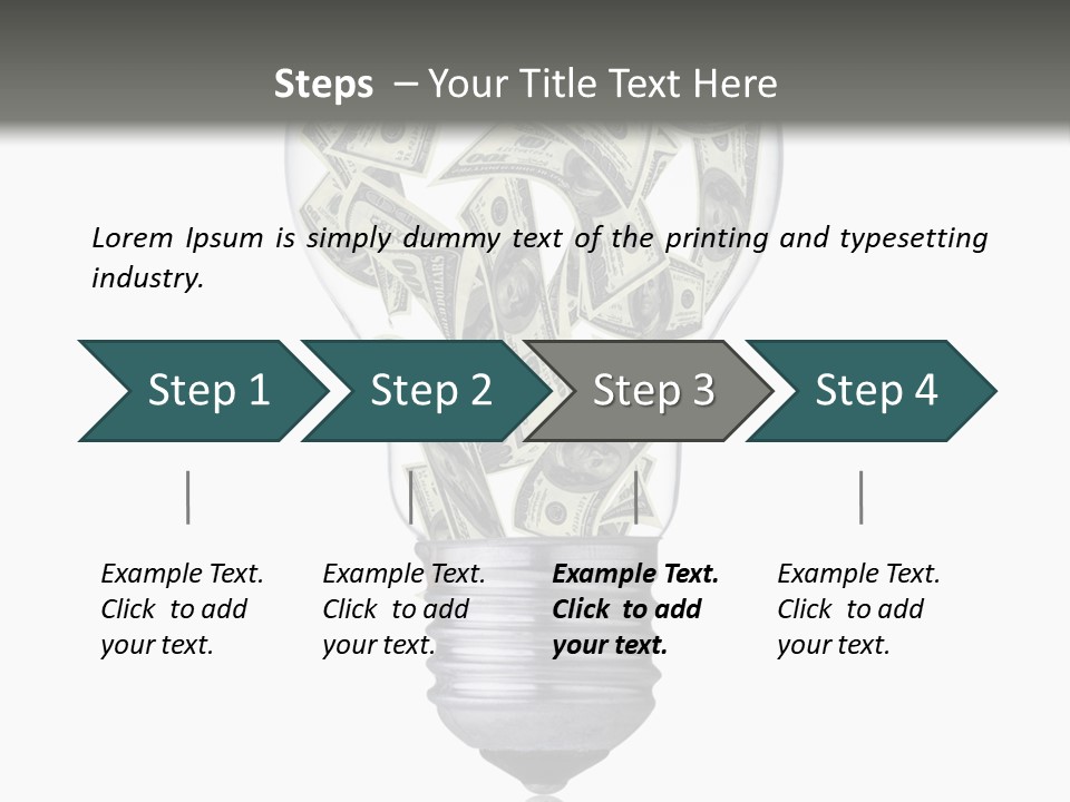 Economy Lightbulb White PowerPoint Template