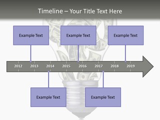 Economy Lightbulb White PowerPoint Template