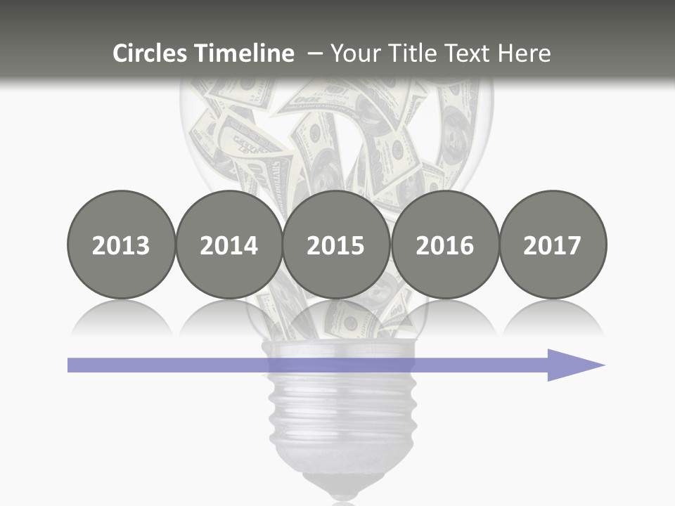 Economy Lightbulb White PowerPoint Template