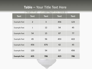 Economy Lightbulb White PowerPoint Template