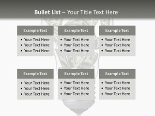 Economy Lightbulb White PowerPoint Template