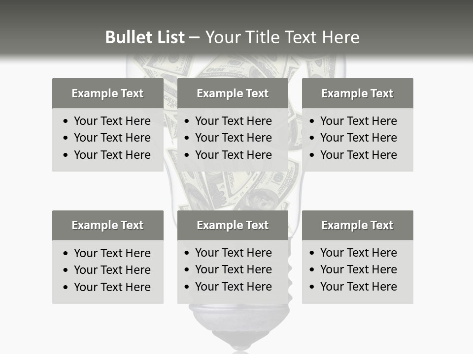 Economy Lightbulb White PowerPoint Template