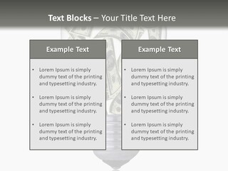 Economy Lightbulb White PowerPoint Template