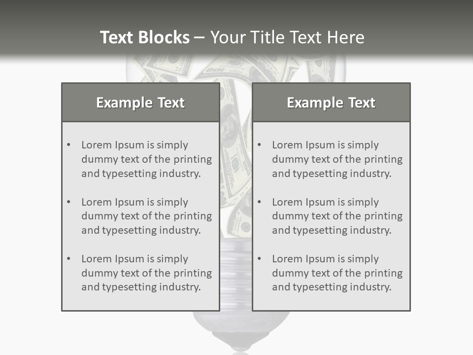 Economy Lightbulb White PowerPoint Template